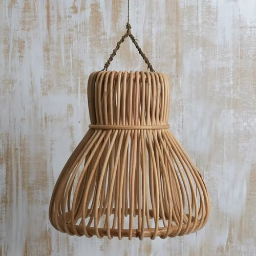 Handwoven Rattan Bell Light pendant