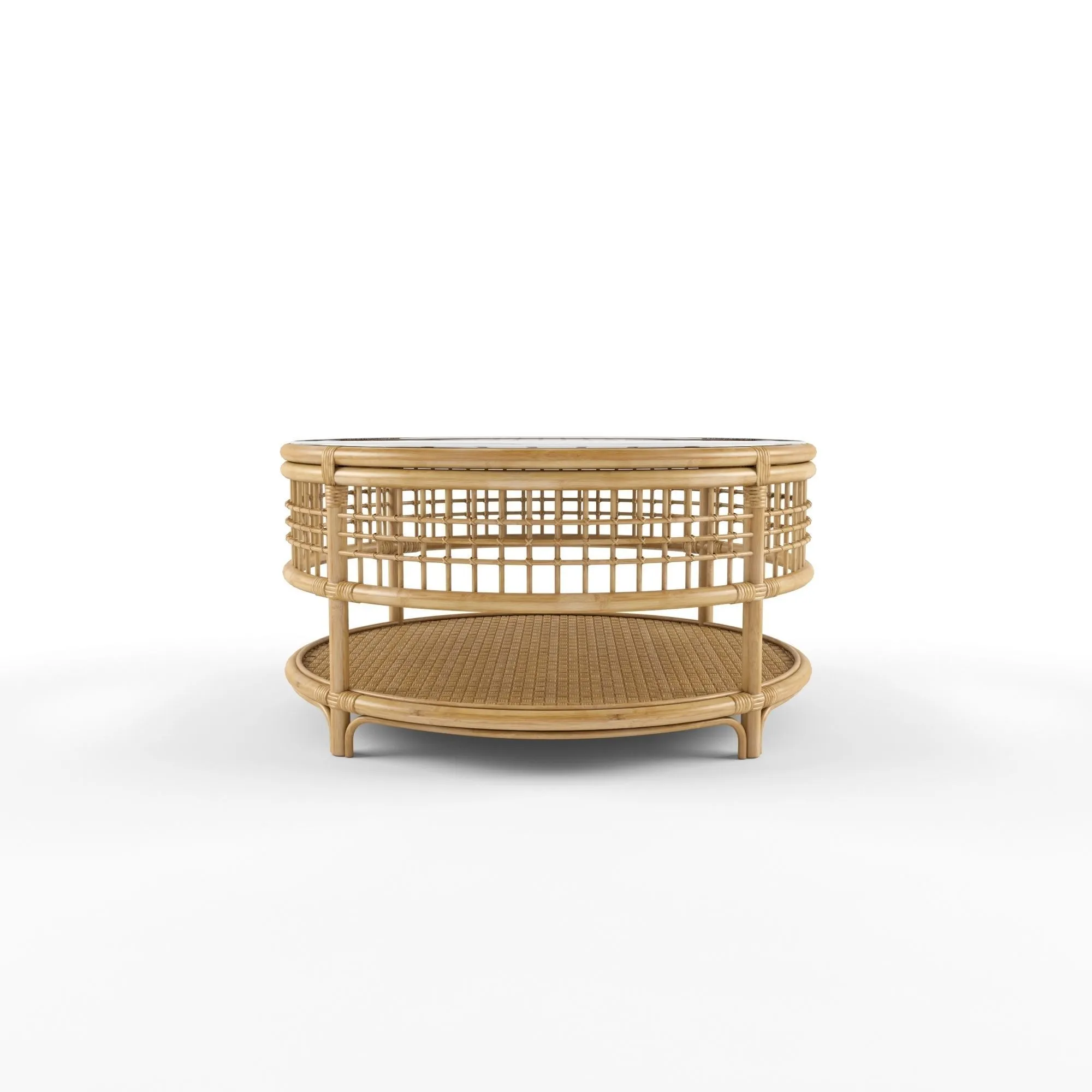 Circular bamboo table - double-sided bamboo table