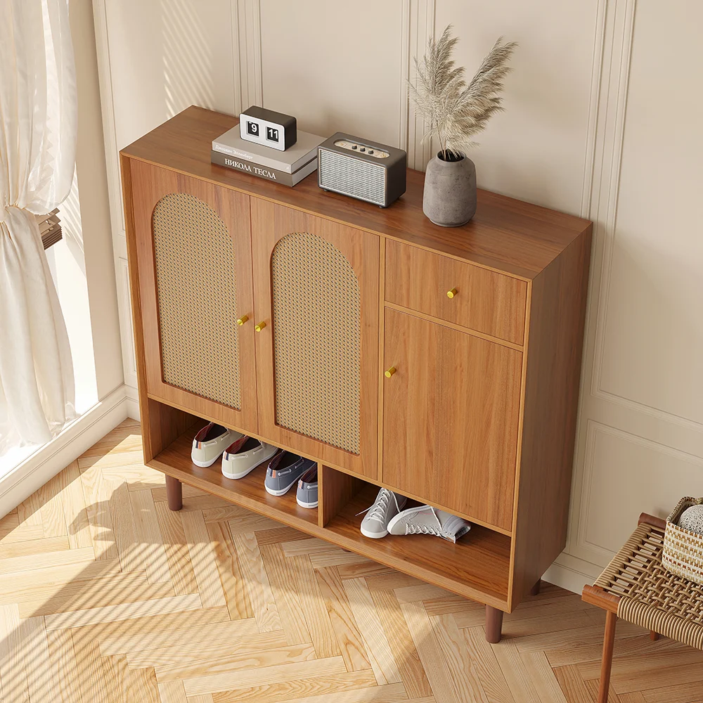 Shoe Storage Cabinet - 3 Doors and 4 Shelves