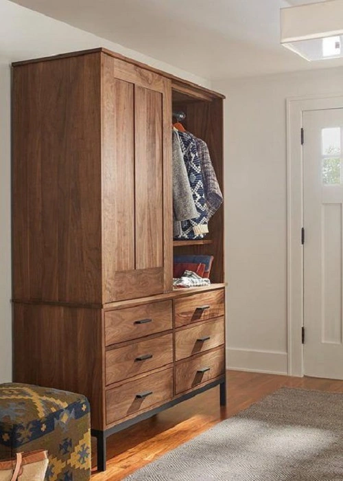 Brown Specious Wardrobe - With 6 Draws