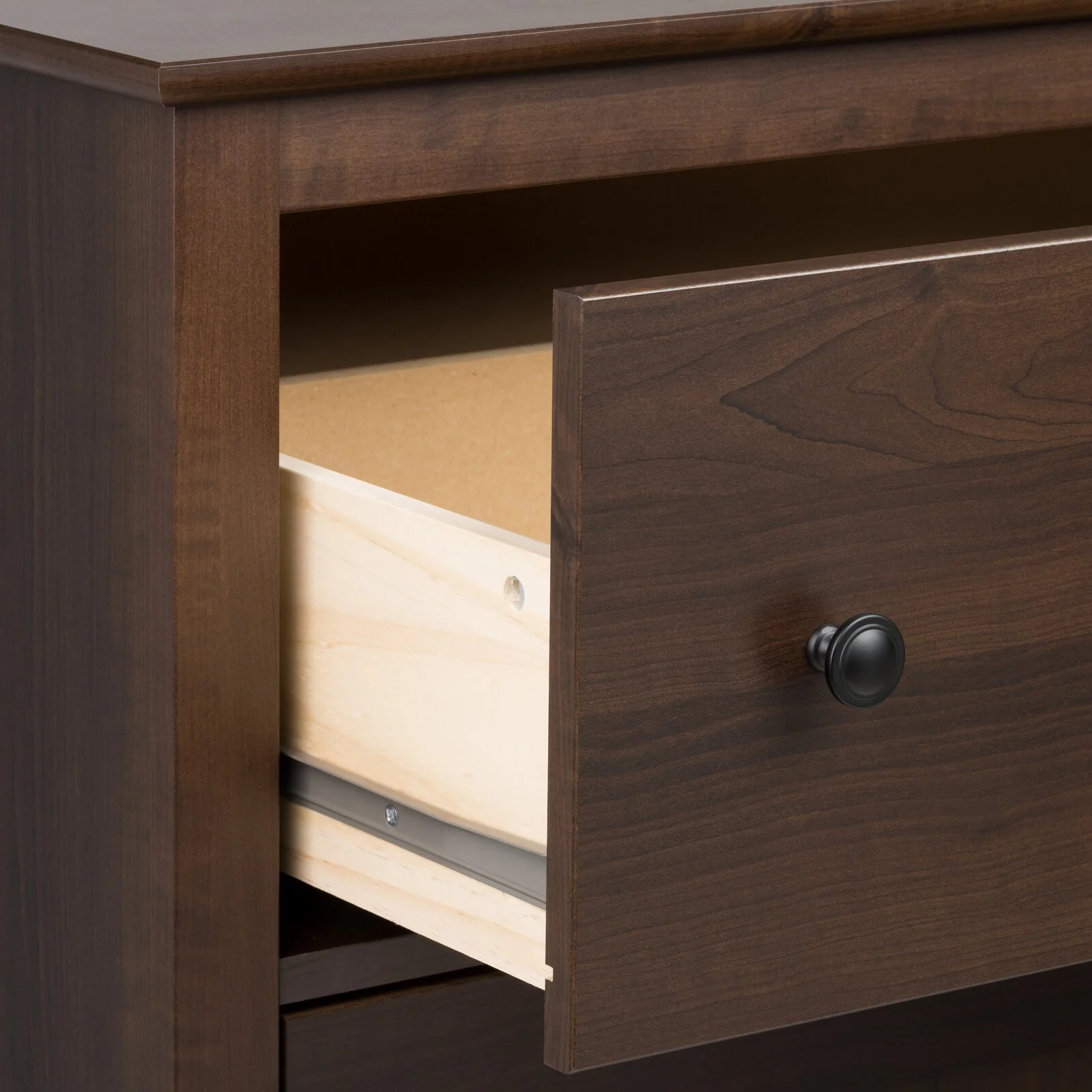 Drawer Nightstand - Solid Wood Legs with 2 Drawers